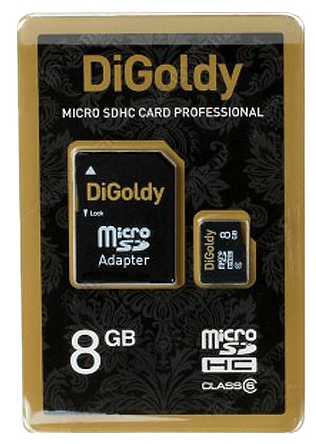 Flash Digoldy SD 8 Gb Micro Class 10 с адаптером в Мегамаркете BSF 