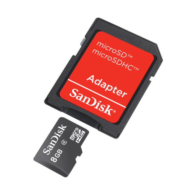 Flash SanDisk SD 8Gb Class4Micro с адаптером SD в Мегамаркете BSF 