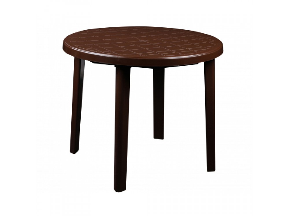 Стол круглый коричневый (900х900х750) М8151 в Мегамаркете BSF 