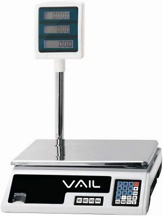 Весы наст. торговые VAIL VL-4911 до 40кг электрон. в Мегамаркете BSF 